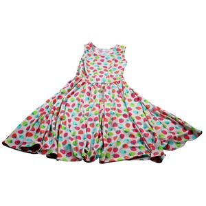 Dot Dot Smile Skater Dress Girls 9-10 Multicolor Strawberry Print Sleeveless